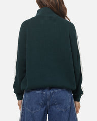 Adidas Women's Funnel Neck Quarter Zip Sweatshirt Green