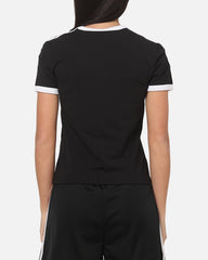 Adidas Women's 3 Stripe Slim T-Shirt Black/White