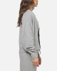 Adidas Women's Essentials Knit Cardigan Medium Grey Heather