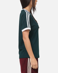 Adidas Women's 3 Stripe T-Shirt Green