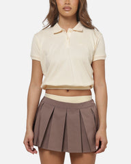 Adidas Women's Short Sleeve Polo T-Shirt Vanilla