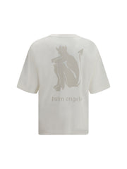 Palm Angels Logo-Embroidered T-Shirt — White