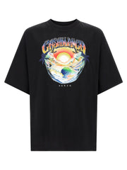 Casablanca Airspray Graphic Print T-Shirt — Black