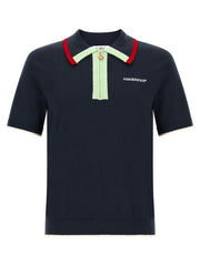 Casablanca Merino Wool Polo Shirt — Navy