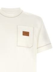 Fendi Logo-Patch Cotton T-Shirt — White