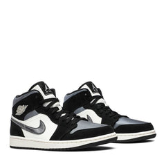 NIKE AIR JORDAN1 MID SE SATIN GREY TOE -