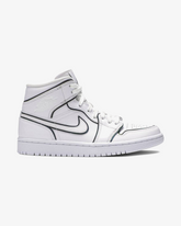NIKE AIR JORDAN1 MID SE WMNS IRIDESCENT REFLECTIVE WHITE