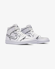 NIKE AIR JORDAN1 MID SE WMNS IRIDESCENT REFLECTIVE WHITE