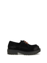 Prada Suede Lace-Up Lace-Up Loafer — Black