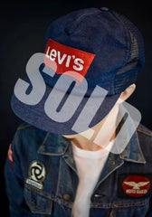 1980s Levis Denim Trucker Snapback Hat