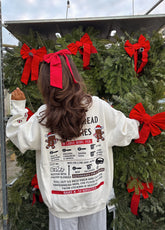 Gingerbread Recipe Embroidered Crewneck Cream