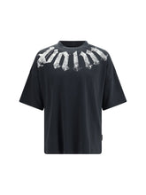 Palm Angels Big Neck Logo Print T-Shirt — Black