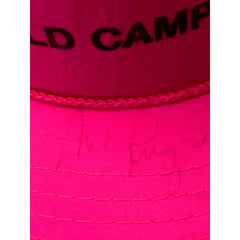 1990s Phil Knight Signed Nike World Campus Neon Pink Snapback Hat