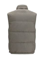 Brunello Cucinelli Quilted Padded Gilet — Gray