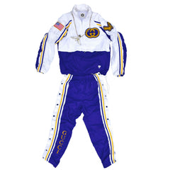 1/1 Gucci Inspired 90's Bootleg Chain Stitched Crinkle Nylon Track Suit