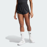 Women's adidas Pacer All Gym Seasonal Rib High-Rise Tonal 3-Stripes Shorts