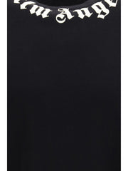 Palm Angels Logo-Embroidered Crewneck T-Shirt — Black