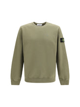 Stone Island Crewneck Cotton Sweatshirt — Green
