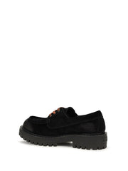 Prada Suede Lace-Up Lace-Up Loafer — Black