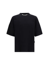 Palm Angels Logo-Print Crew Neck T-Shirt — Black
