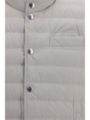 Brunello Cucinelli Padded Quilted Gilet — Gray