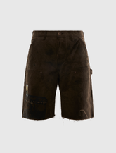 SINNED 4 NOTHING WAXED CANVAS DOUBLE KNEE SHORT