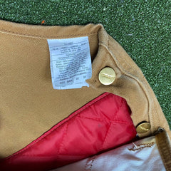 Carhartt Red quilt Lined Winter Workwear Bib Overalls