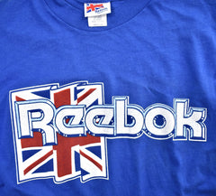 80s Original Reebok Flag Spell Out Logo T-Shirt