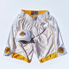Los Angeles Lakers Nike Y2K Original Shorts + Hat Set