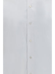 Finamore Tailored Pinpoint Cotton Shirt — White