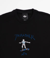 Adidas x Thrasher x AFA Gonz Crewneck Sweatshirt - Black