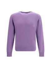 Brooksfield Crewneck Cashmere Sweater — Purple