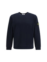 Stone Island Crewneck Cotton Sweatshirt — Navy