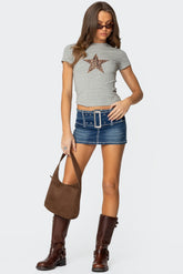 Payson Wide Belted Mini Skort