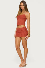 Josephina Textured Floral Mini Skirt