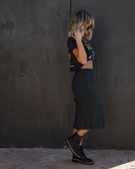 Gilmore Knit Drawstring Midi Skirt