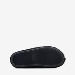 Long Hair Calfskin Fussbett Sabot Black