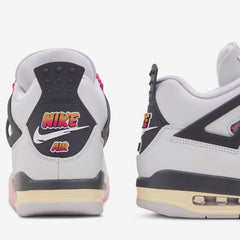 Grade School Air Jordan 4 Retro 'Comic' Off White | Fire Pink | Anthracite
