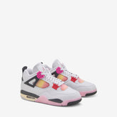 Grade School Air Jordan 4 Retro 'Comic' Off White | Fire Pink | Anthracite