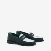 Yardee Moccasin Loafer Green Embossed