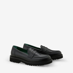 Women's Richee Penny Loafer Black Nappa Leather