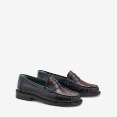 Yardee Two-Tone Moccasin Loafer Navy | Brown