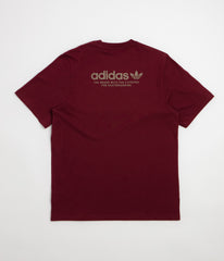 Adidas 4.0 Logo T-Shirt - Shadow Red / Khaki Six