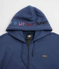 Adidas Gonz Graphic Full Zip Hoodie - Muted Purple