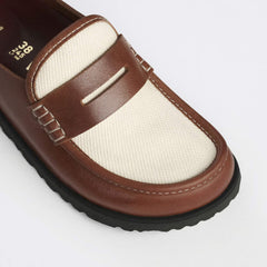 Birkenstock 1774 Leather Wrapped Loafer Sandal — Brown