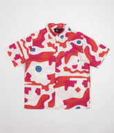 by Parra Abstract Mountain Short Sleeve Shirt - Red