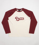 by Parra Baller Of The Based Raglan Long Sleeve T-Shirt - Dark Red