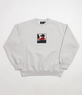 by Parra Long Lost Leg Crewneck Sweatshirt - Heather Grey