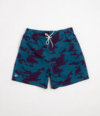 by Parra Purple Camo Man Swim Shorts - Blue