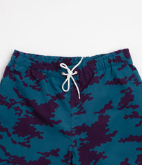 by Parra Purple Camo Man Swim Shorts - Blue